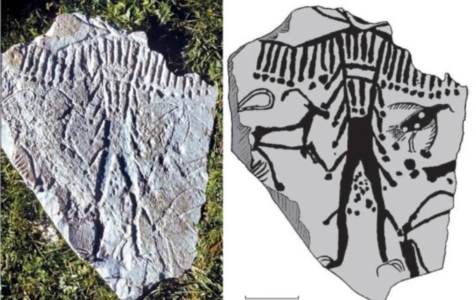 based on this petroglyph they found on a rock irl 