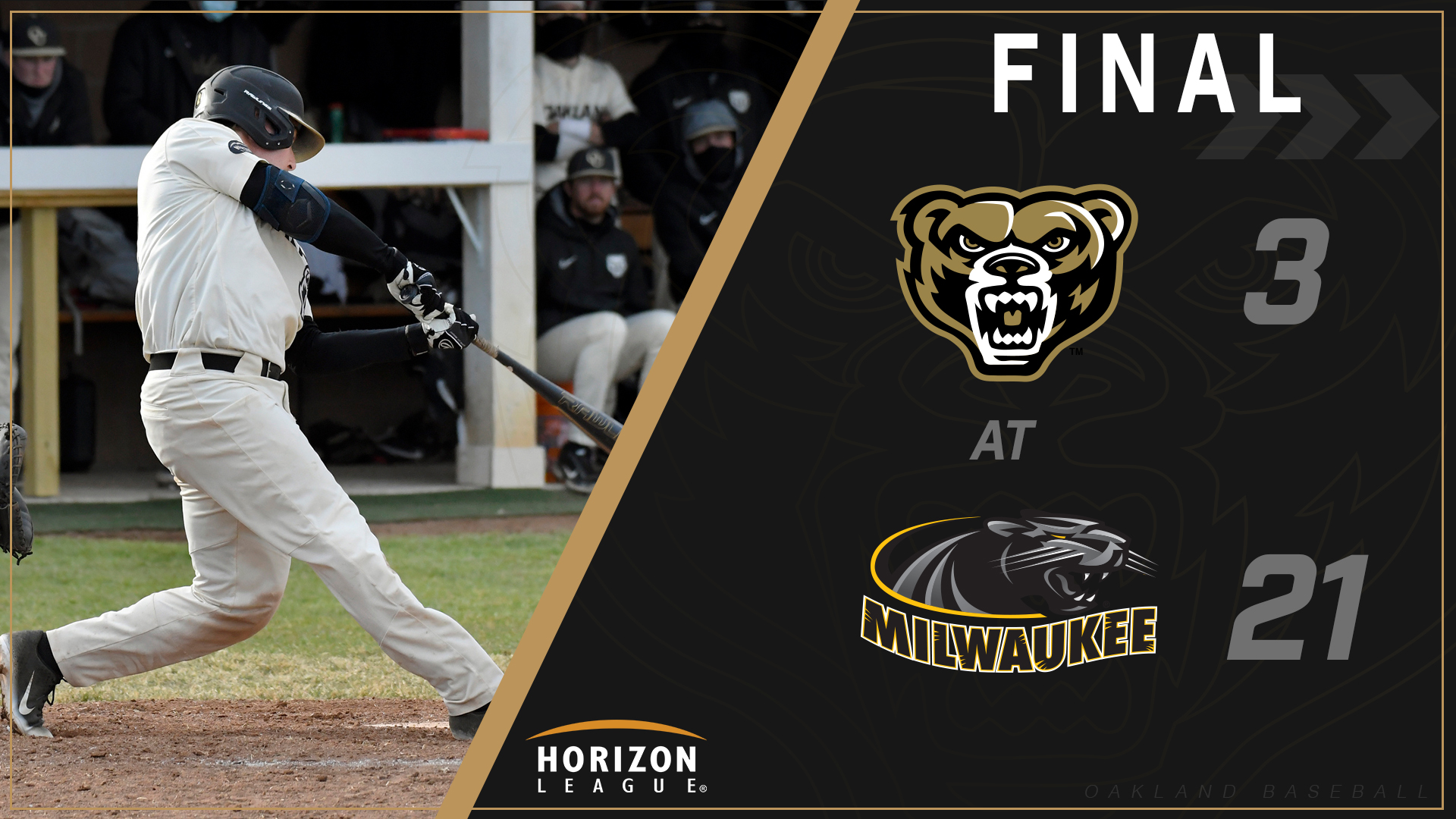 Oakland Golden Grizzlies Baseball on Twitter "Lux adds RBI single in