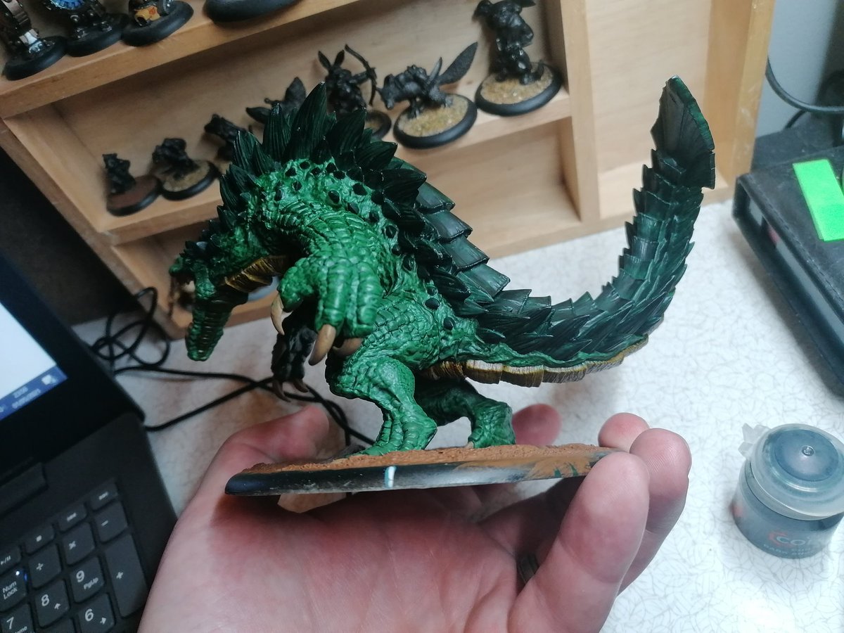 LuckGod84's tweet photo. #Wip of my Dracodile, this is tonight's effort. Base coating is done
@privateerpress #miniatures #p3painters #wargaming #PointADay #PaintPledge #Hordes #PlayItPainted #Warmongers #Minions https://t.co/dFoRyS7UBK