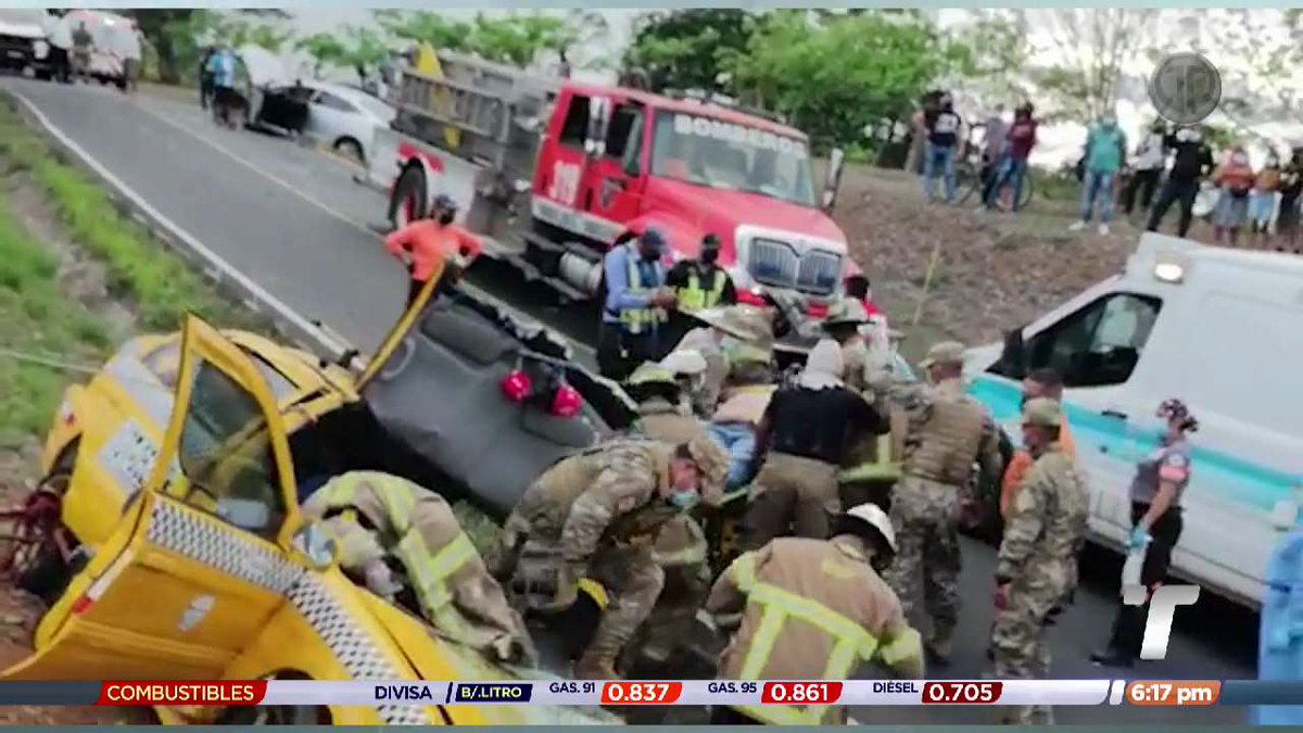 Reportan accidente de tránsito en La Chorrera, provincia de Panamá Oeste. Una persona quedó atrapada en un vehículo. Autoridades informaron que fue liberada. #TReporta