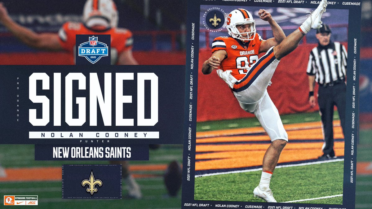 Syracuse Football (@cusefootball) on Twitter photo The next Orange specialist in the league is also headed to Louisiana!
Congrats <a href="/NolanCooney1/">Nolan Cooney</a> on signing with the Saints The next Orange specialist in the league is also headed to Louisiana!
Congrats <a href="/NolanCooney1/">Nolan Cooney</a> on signing with the Saints