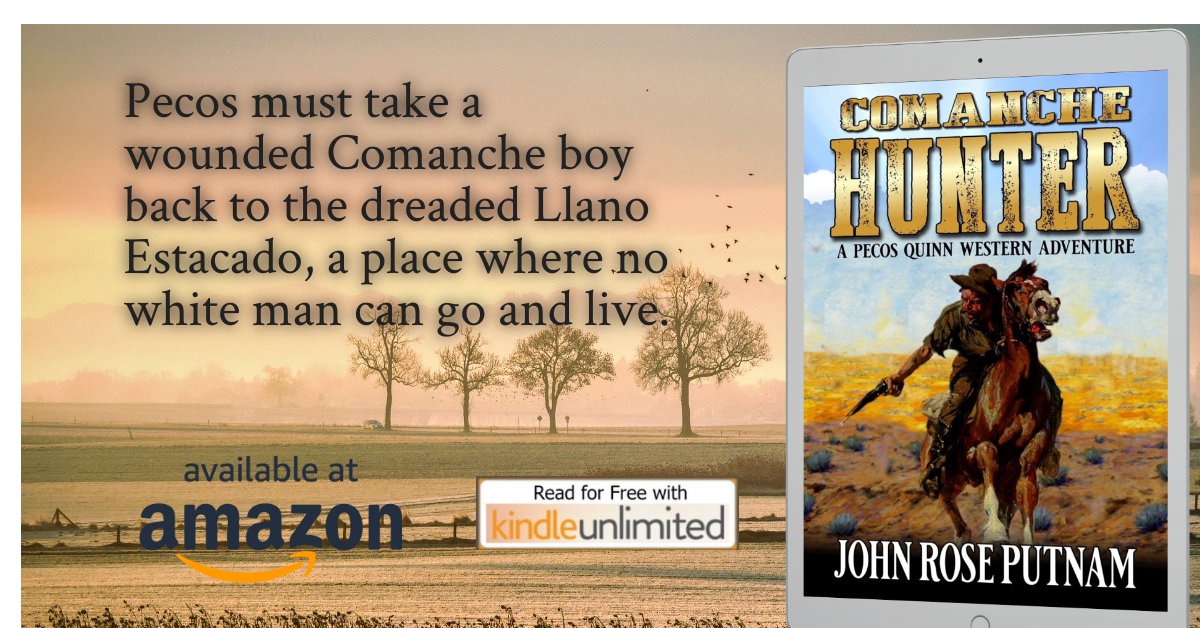 JohnRosePutnam's tweet image. ❈COMANCHE HUNTER❈
The exciting sequel to THE BETRAYED

Pecos must take a wounded Indian boy back to the dreaded Llano Estacado, a place where no white man can go and live

amazon.com/dp/B08HSJCWPB
#Western #Action #Adventure
READ FREE ON KINDLE UNLIMITED