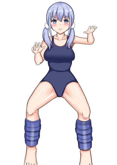 お題箱より「大人勇○ち○ろは水色のスク水着(プロレス服)を着る姿見たいです レガースも履いています」
初めての需要で困惑している 