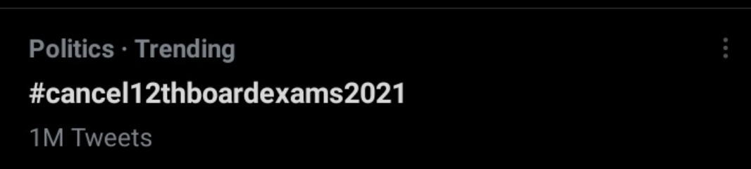 HRDMinistry's tweet photo. We did it 1M+ TWEETS
#cancel12thboardexams2021 https://t.co/u329jI30Md