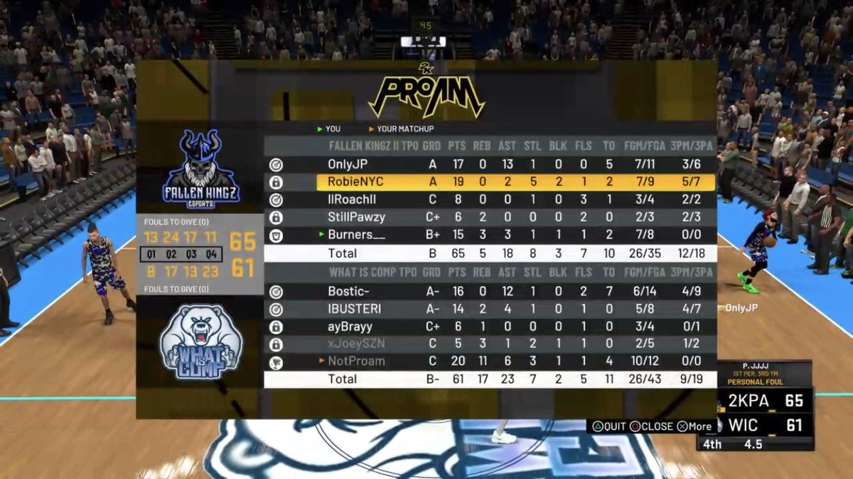 FaIIenKingz's tweet image. Ggs to @WhatIsComp 2-1 as we advance to the semifinals of @TPOLeague 
PG:@IIJPll 
SG:@R0achin 
SF:@NycRobie 
PF:@ThisSnaggin2x 
C:@Burners__