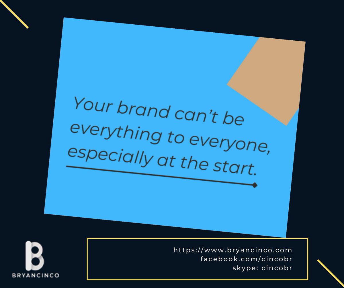 bryanrcinco's tweet photo. Your brand can’t be everything to everyone, especially at the start.

✔️Your brand personality is the human component of your brand. It is made up of emotional traits and behaviors that are consistent over time.   

#BeBranded #BeAware #BeHeard https://t.co/CZeHOUnryy