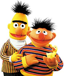 ERNIE AND BERT as MERRY AND PIPPINName a more iconic duo. I'll wait.