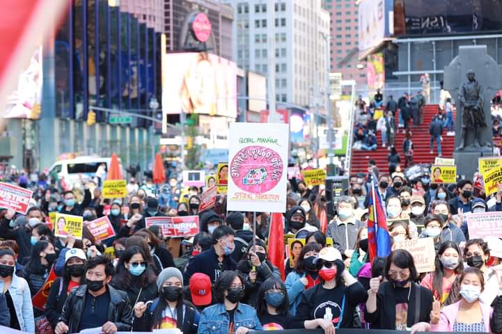 🔴  Global Myanmar Spring  Revolution in New York City Today!
#May2Coup 
#GlobalSpringRevolutionDay 
#MilkTeaAlliance 
#WhatsHappeningInMyanmar