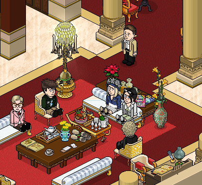 MÔNACO | No Palácio da Princesa de Mônaco, a hora do chá é sempre o melhor horário para fofoca... ou para uma soneca!

Tá afim de vir jogar com a gente? Joga o contatinho aqui embaixo!

<a href="/habblivein/">Habblive</a> @oficiaishblive