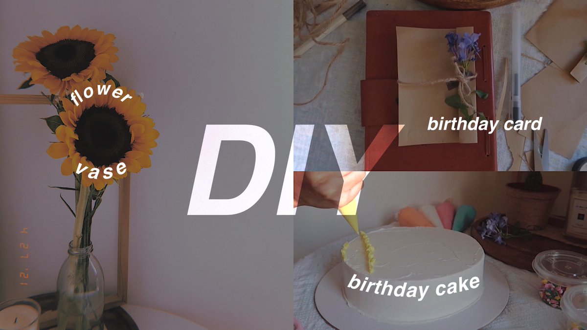 auoieong's tweet photo. what pandemic made me do. hahaha..
decorated a cake for my sister’s birthday, made a diy birthday card too..
bonus: made a diy flower vase for my tiny room 🌻
 
watch the video here. ⬇️⬇️⬇️
https://t.co/HhJtGtkhrR

#diy #diyph #diyprojects #diycake #vscoph #aesthetic https://t.co/kPMLvhotXY