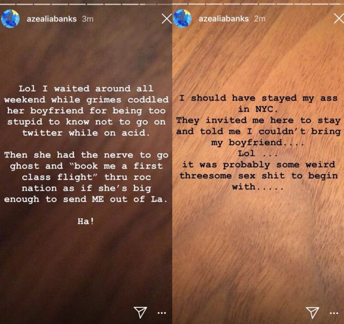 the time azealia banks was waiting to record a song with grimes at elon musk’s house, but grimes never showed up…
