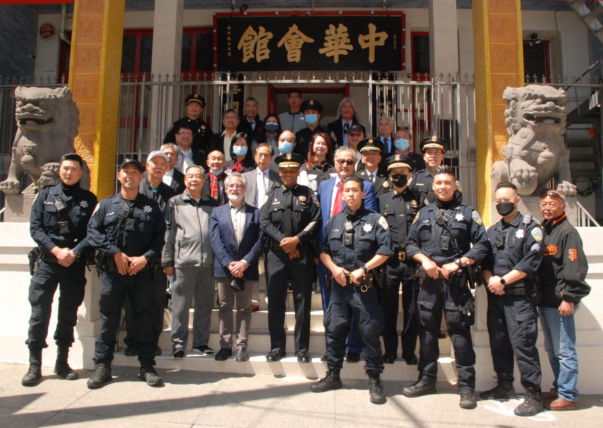 Today, SFPD leadership visiting Chinatown at 11am.One block away, also at about 11am, violence was caught on video.