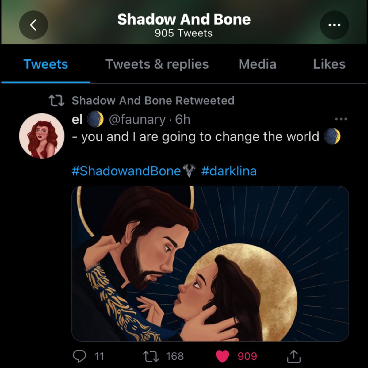 so which one of y’all darklinas hacked the shadow and bone account? 