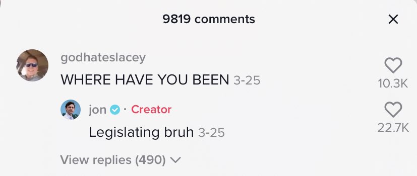 RT @LubnaSebastian: This Tiktok comment by Jon @Ossoff never fails to make me laugh https://t.co/UaoV1KtykL