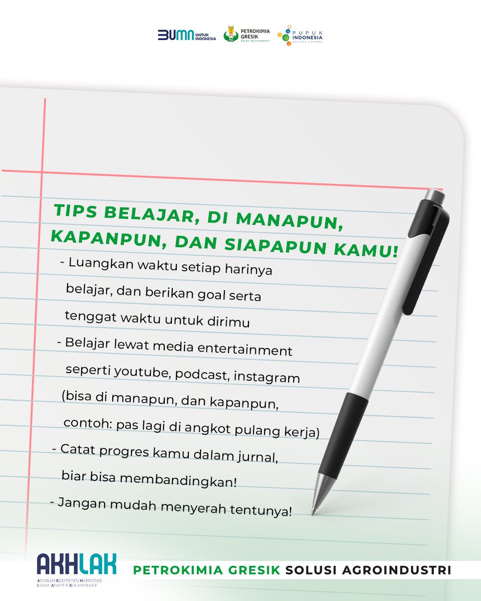 petrogresik's tweet image. Selamat Hari Pendidikan Sahabat!

Kamu siapa?
Asal mana?
Cita-cita kamu apa?

Asal ada kemauan, jadi apapun bisa! Ingat, kesempatan itu tidak hanya datang ke kamu, tapi bisa juga kamu buat sendiri.1212

#BUMNUntukIndonesia #PupukIndonesia #Agrosolutions #AgroSolution