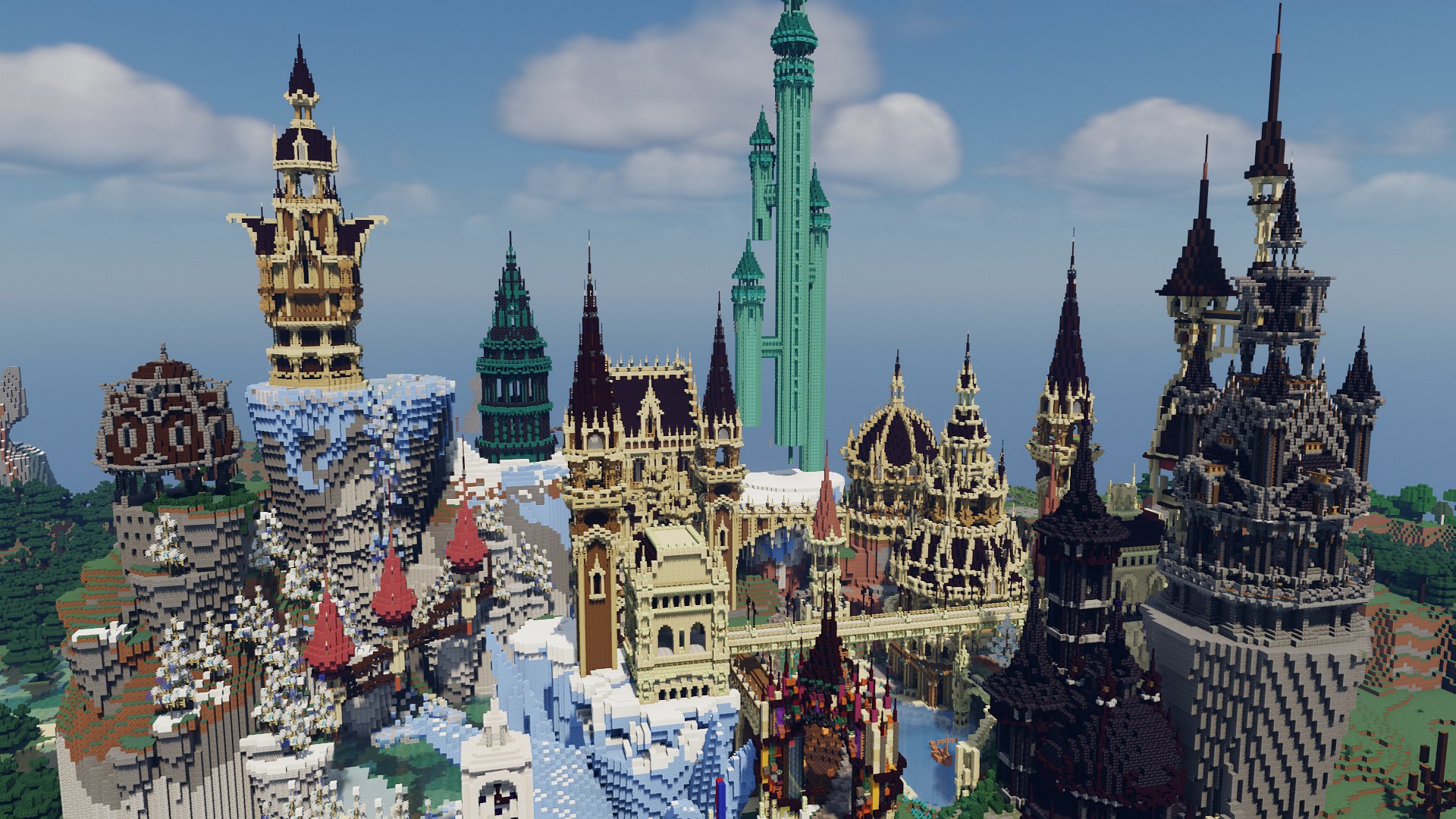 Chabo 洋風ファンタジーのお城ストリート 多くの猛者が関わってくれているエリアなので是非遊びにいらしてください バニラ建築学部 一本道クラフト T Co Bmgscqkbmq Twitter