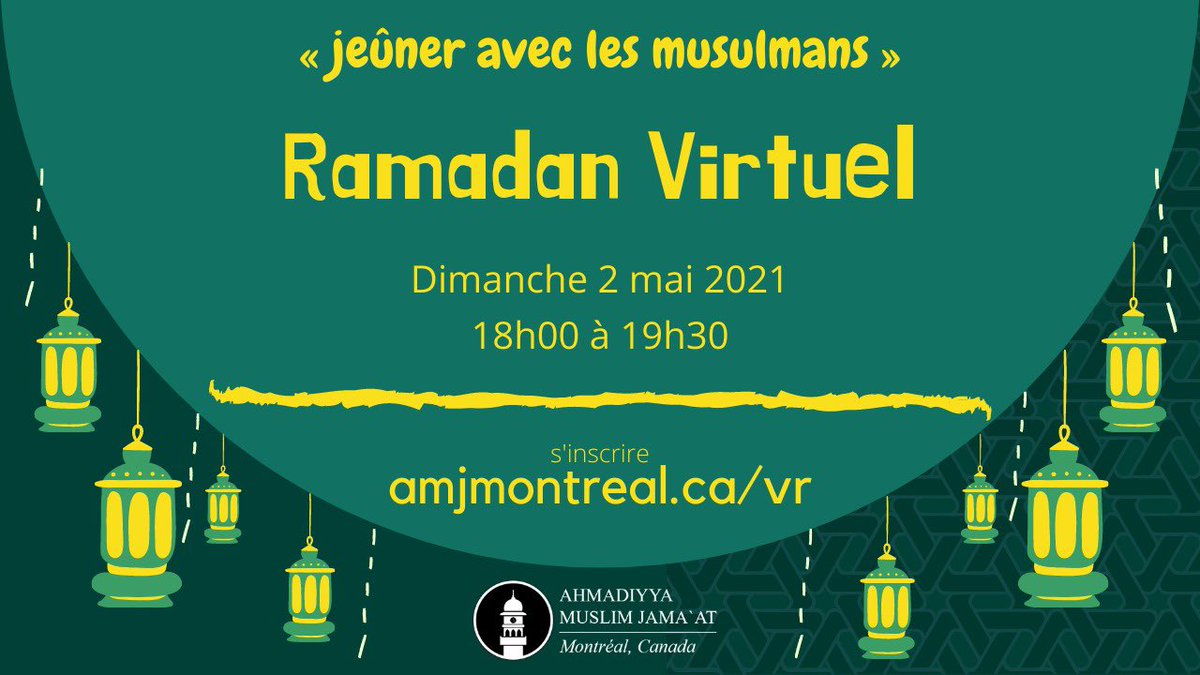 AMJ Québec (@amj_quebec) on Twitter photo Rejoignez-nous au ramadan virtuel qui aura lieu le dimanche 2 mai de 18h à 19h30 via
amjmontreal.ca/vr #virtualramadan #ramadanmubarak <a href="/VirtualRamadan/">Virtual Ramadan</a> Rejoignez-nous au ramadan virtuel qui aura lieu le dimanche 2 mai de 18h à 19h30 via
amjmontreal.ca/vr #virtualramadan #ramadanmubarak <a href="/VirtualRamadan/">Virtual Ramadan</a>