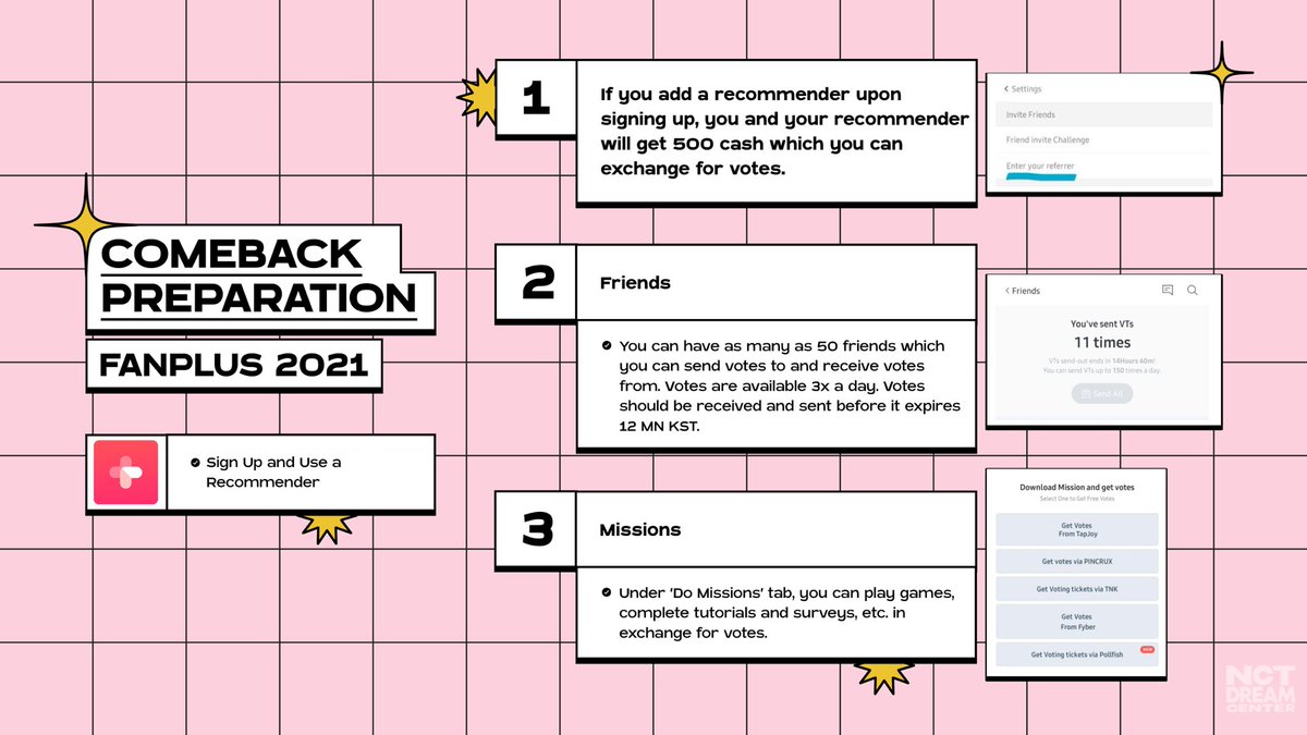 2. FANPLUS GUIDEOur invite code:  #2bd48f4b #NCTDREAM  @NCTsmtown_DREAM