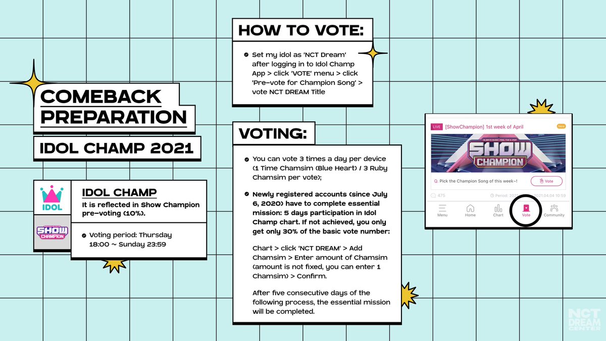 3. IDOL CHAMP GUIDE #NCTDREAM  @NCTsmtown_DREAM