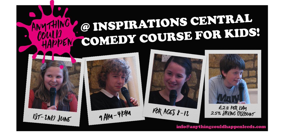 What better day to launch our new comedy course for kids than #WorldLaughterDay! There are limited places so please let me know if you're interested!