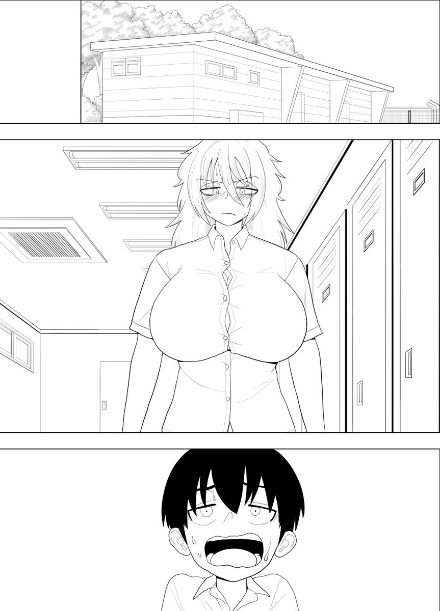 1ページ目ペン入れ完了。背景の方に時間がかかった 