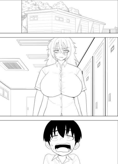 1ページ目ペン入れ完了。背景の方に時間がかかった 