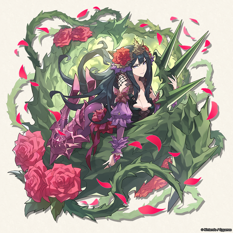 ドラガリアロスト公式 プライズレジェンド召喚 に登場する ローズクイーン Cv 田中理恵 さん のイラストをお届けします 薔薇が咲き 真紅の花びらが貴方を誘うわ ドラガリ