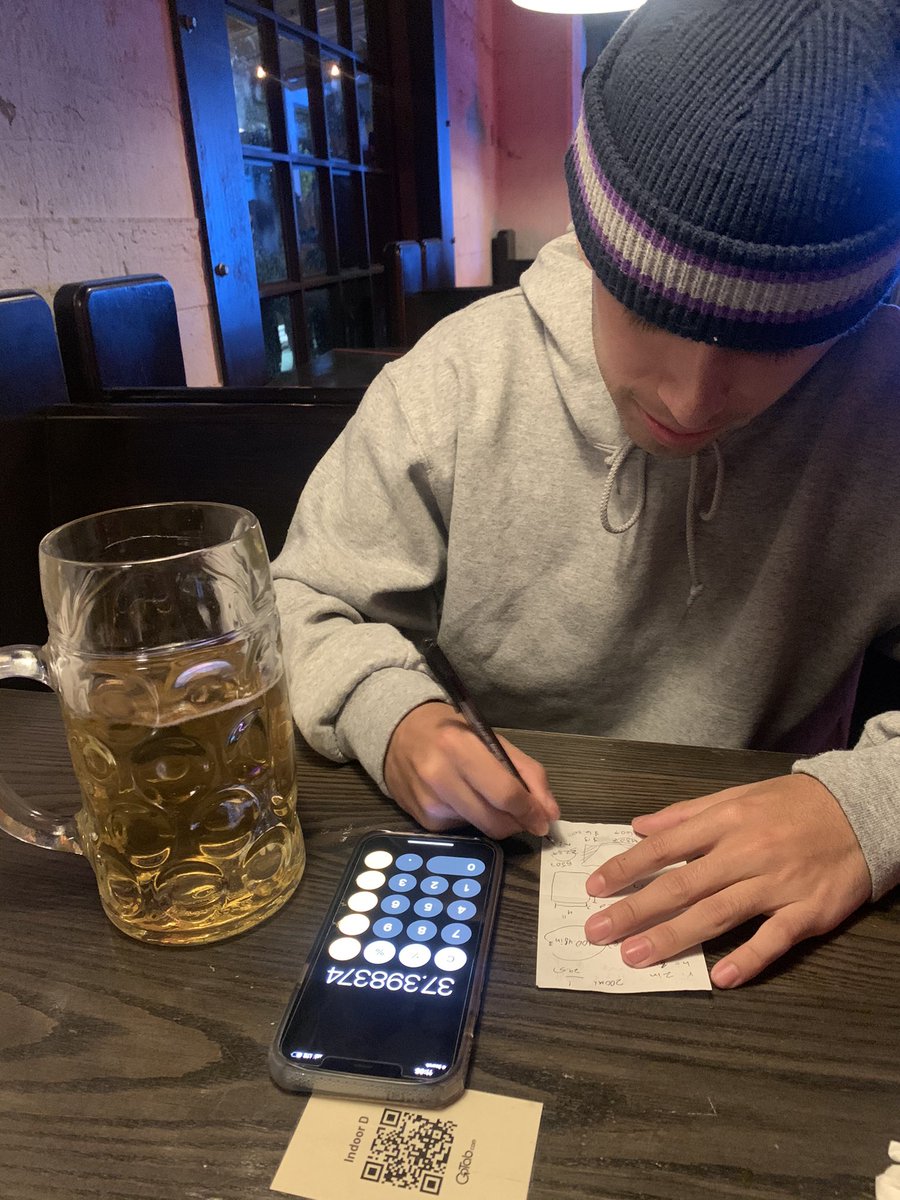 i’m on a first date and this guy is trying to calculate how many fluid ounces are in his glass