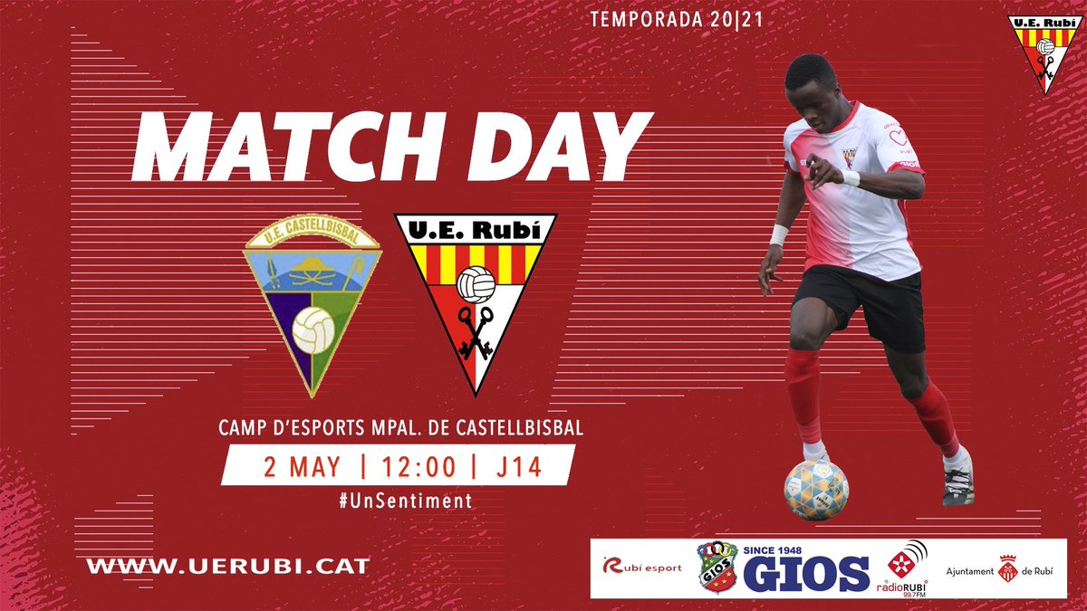 UERubiCantera's tweet photo. 💪 𝗠𝗔𝗧𝗖𝗛𝗗𝗔𝗬 💪

🆚 @uecastellbisbal 
🏟 Mpal. de Castellbisbal
⏰ 𝟭𝟮:𝟬𝟬𝗵
🏆 #3cat8

#UnSentiment 🔴⚪️ https://t.co/h0pAYV6Gl1