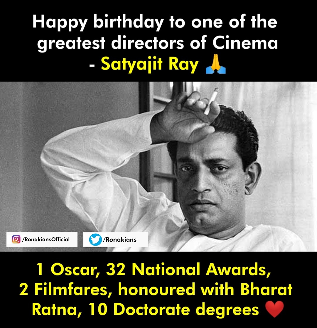 Remembering the legend of world cinema on his 100th Birth Anniversary. My solemn tribute to evergreen Satyajit Ray. 

A precious moment framed. 

#SatyajitRay #BirthAnniversary  #100thbirthanniversary #RayDay
#Elections2021