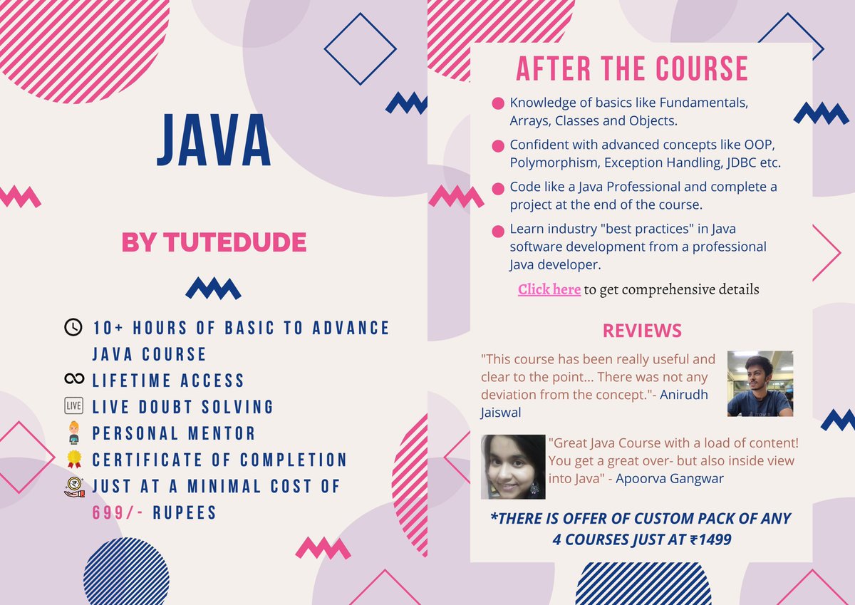 romans416's tweet photo. #tutedude #appdevelopment #webdevelopment #Java #skilldevelopment #BeatCOVID19 #studyfromhome #JobReadyCourses #business #n #classroom #mlearning #onlineclass #webinar #staysafe #india #stem #coronavirus #elearningtraining #elearningcompany #homeschool #homeschooling https://t.co/P37QzCg8bj
