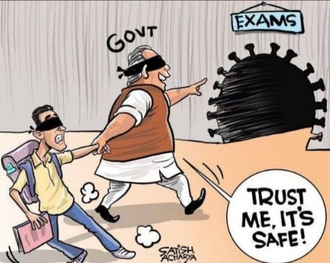 Government can deal with all effect of health problems but he can't deal with mental pressure.

Government need to understand or motivate others.

#cancel12thboardexams2021 
#cancelcbseboardexams2021 
#cancelcbseclass12exams 
#CBSE 

@EduMinOfIndia 
@narendramodi 
@SonuSood