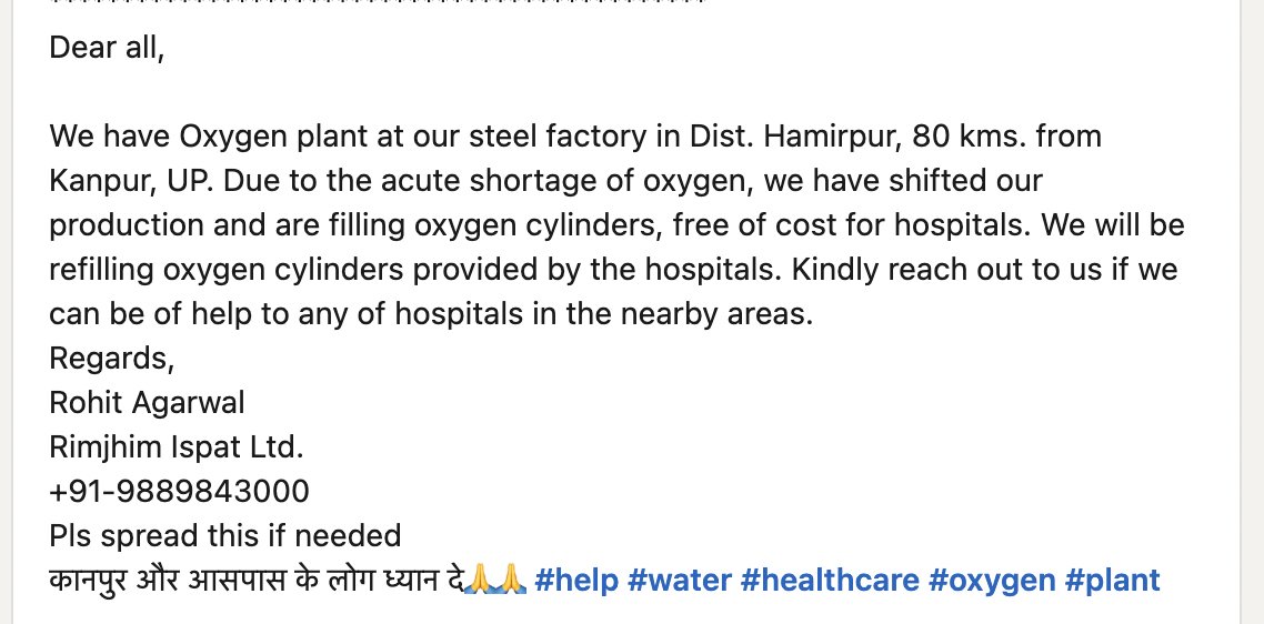 seth_siddharth's tweet photo. #OxygenRefill available in #Hamirpur near #Kanpur.

For verification: 
https://t.co/4nPnsJ6Pso https://t.co/JLgwZdIzrW