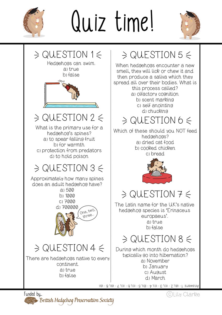 Hedgehog Friendly Campus (@hogfriendly) on Twitter photo We're kicking off #Hedgehogweek with some fun activities for you and the family!
πΎ Quiz
πΎ Crossword
πΎ Colouring in
πΎ Factsheet
Download activity sheets: bit.ly/3td6Pjc
Keep an eye on ours and <a href="/hedgehogsociety/">Hedgehog Society</a>'s social media for competitions & prizes this week π¦π We're kicking off #Hedgehogweek with some fun activities for you and the family!
πΎ Quiz
πΎ Crossword
πΎ Colouring in
πΎ Factsheet
Download activity sheets: bit.ly/3td6Pjc
Keep an eye on ours and <a href="/hedgehogsociety/">Hedgehog Society</a>'s social media for competitions & prizes this week π¦π