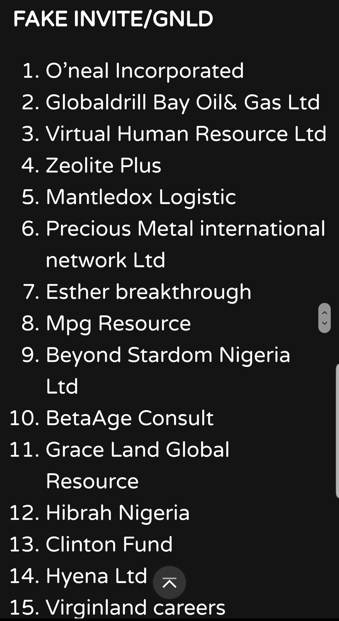 Lion Danzo If You Get Interview Dates With Any Of This Companies Please Do Not Go Pls Rt T Co V9tytkjzyk Twitter
