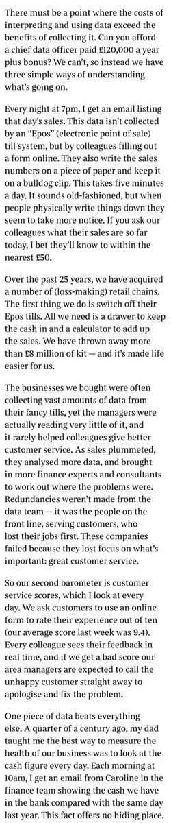 Fascinating column in  @thetimes on the use of data in Timpsons by  @JamesTCobbler