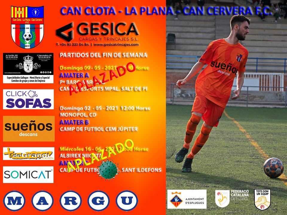 canclotacf's tweet photo. #vamosCanClota #GoTo3cat #GoToTop5 #GoToTop10
@CentroSuenos @muxiarestaurant @RestaurantMargu @GrupoEmbalex @somicat_rest #ClickSofas #RestaurantMesDeGrandi
@espluguesesport @FutbolCatala2 @FutbolCatalaa https://t.co/lF8dKUOd1W
