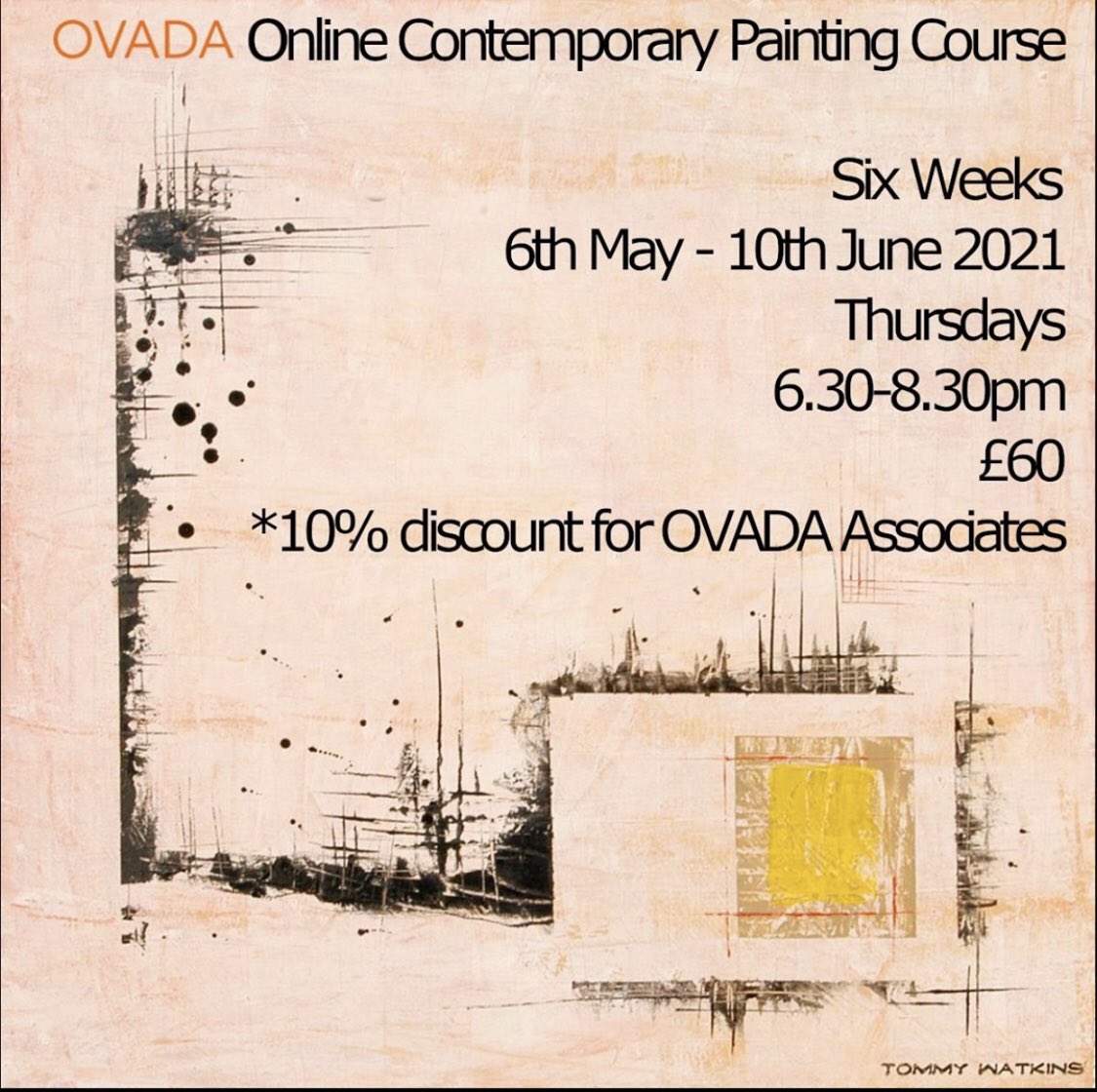 Sign up closes soon! Join us for this exciting painting course. Myself and two other tutors will be teaching painting techniques over six weeks. A great opportunity to meet other creatives and learn some great skills. 

ovada.org.uk/shop/class/onl…