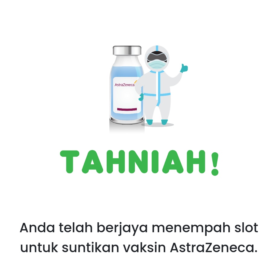 Tempah vaksin astrazeneca