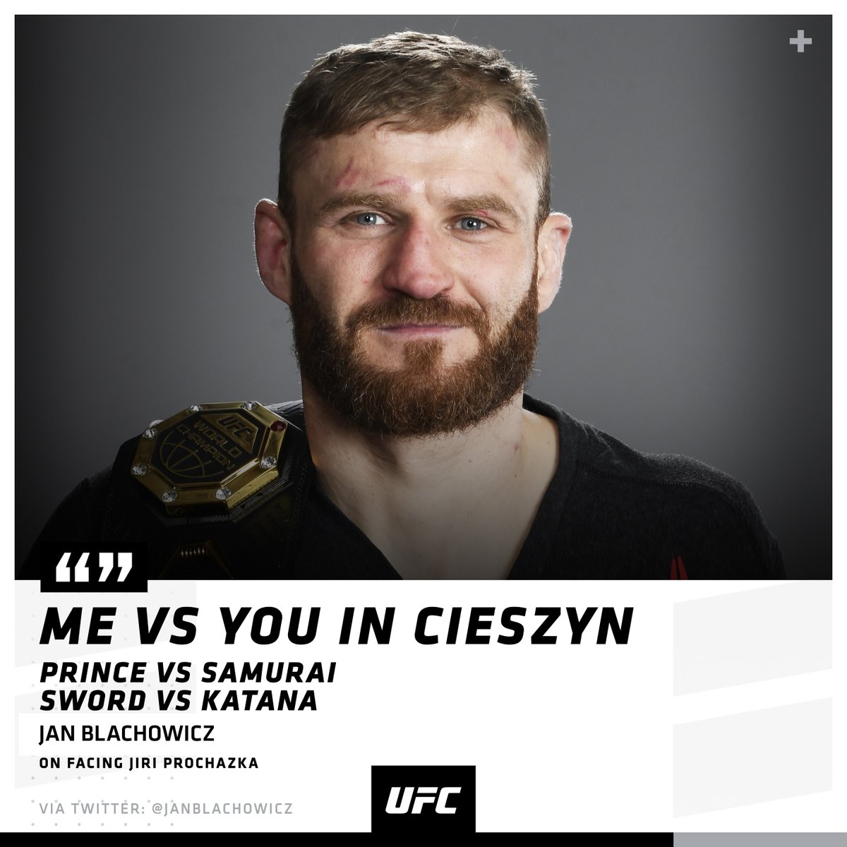 The Champ @JanBlachowicz is looking at a new challenger... 👀 

[ 🇨🇿 @Jiri_BJP | #UFCVegas25 ]