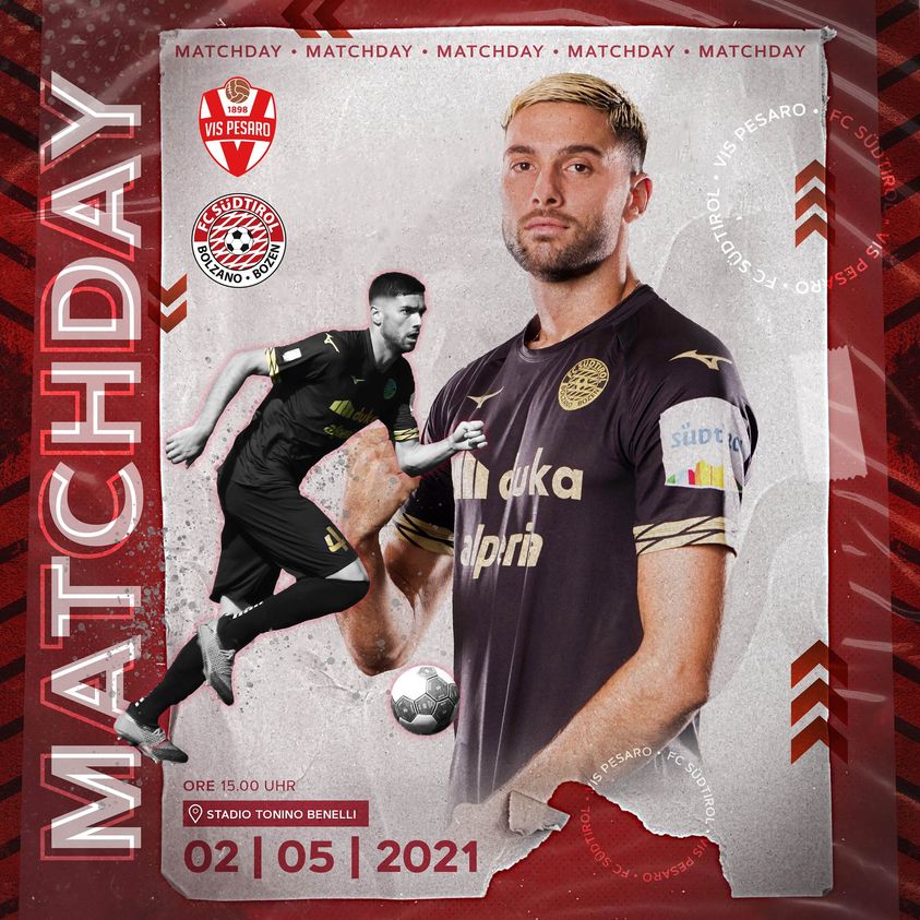 fclubsuedtirol's tweet photo. MATCHDAY⚪️🔴
🗓️ 2 maggio
⚽️ @VisPesaro
🏆 Serie C - @LegaProOfficial - 38^ giornata
🏟 Stadio 'Tonino Benelli'
⏰ 15.00
📺 @ElevenSportsIT, #FCSLiveTicker
#FCS #FCSüdtirol #FCSNews #PassioneBiancorossa #Whitereds #SerieC #passion #VPSSUD #VisPesaroFCSüdtirol #LegaPro https://t.co/4asQieUXaK