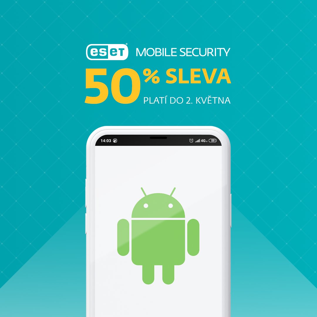 esetcz's tweet image. 🎁 Dnes máte poslední 🕛 šanci využít promo v rámci akcie #AndroidWeek.
➡️ bit.ly/3pHiHZj