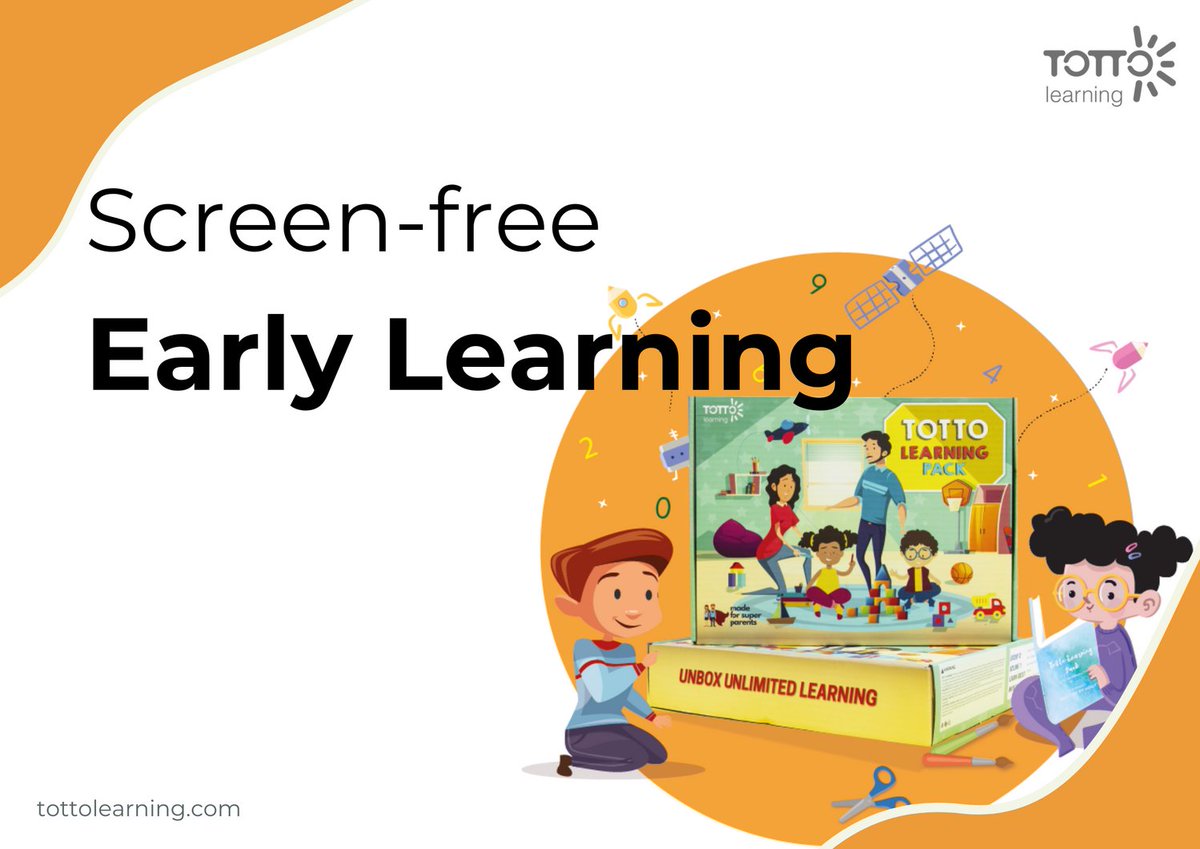 Looking to engage your child Screen free? Join the Totto learning program, the  Zero Screen Time preschool @ home. #parenting #tottolearning #screenfreefun #preschooler