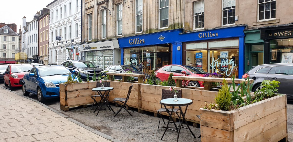 The George Street tearooms were looking so attractive yesterday. Biodiversity in the city is so restorative. Store staff in one venue said opposition to the new street look has died down. How long do we reckon before traffic &amp; parking leaves this pretty street?