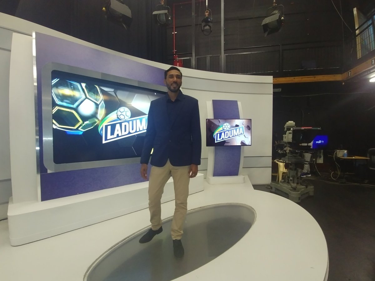 shuaibwalters's tweet photo. The journey continued yesterday on SABC 1 @LeboMotsoeli Brought a positive tear your eye😂 #footballanalyst #keepongrowing #keeponimproving @SPORTATSABC https://t.co/yIu4INw2yA