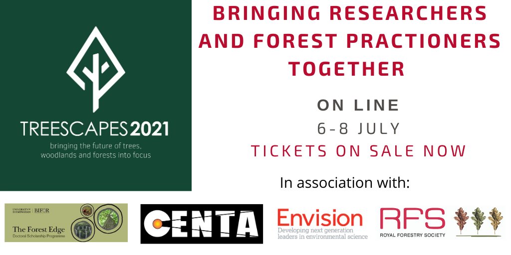 Tickets on sale. <a href="/treescapes2021/">Treescapes2021</a> bringing researchers &amp; practitioners together. 6-8 July online. Hear what's happening in field and labs, workshops, panels, key speakers ...   birmingham.ac.uk/facilities/mds… <a href="/amygresham48/">Amy Gresham</a>  <a href="/Hanka_KL/">Kathryn Hand</a> <a href="/PyneEd/">Ed Pyne</a> #treescapes2021   @JohnWeirFC <a href="/Timberstrategy/">Timber Strategies</a>