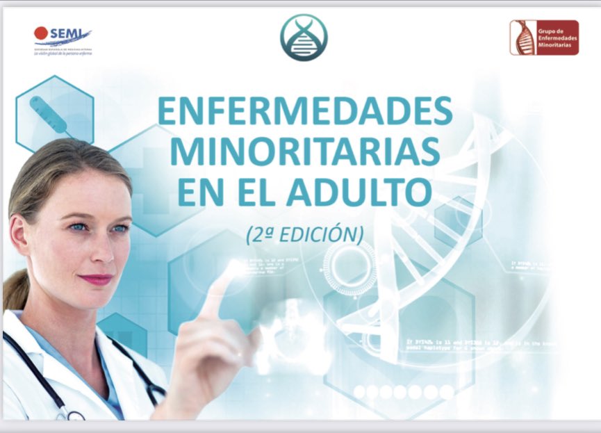 Ya tenéis disponible la 2ª edición de Enfermedades Minoritarias en el Adulto del Grupo de Enfermedades Minoritarias de la Sociedad Española de Medicina Interna (SEMI), con la participación de nuestros médicos de la unidad <a href="/loprodmo/">Mónica López</a> <a href="/DrGlezGarcia/">Andrés González</a> <a href="/arevalocanas_co/">Coral Arévalo-Cañas</a> y Dr. Patier.