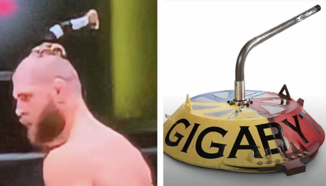 kennyflorian's tweet photo. #MMA is slowly learning the ways of @BattleBots &amp; harnessing its power. Gigabyte = full body spinner. Jiri = spinning elbow KO. 😈 And peep that directional indicator on Jiri. 😆 Coincidence? I think not! 😁 @ChrisRose (shouts to Rick Rowell on Instagram for sending this to me) https://t.co/ZbUoE8ZHTs