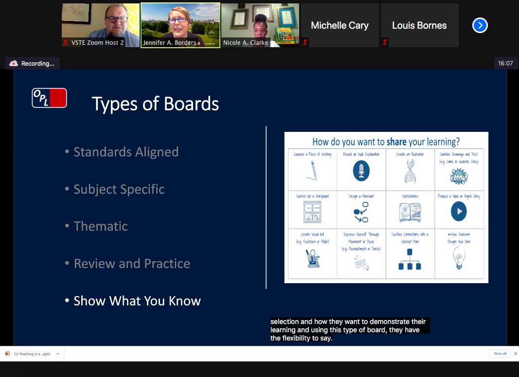 Great presentation by Jennifer Borders and Nicole Clarke of PWCS (<a href="/PWCS_In_Coaches/">PWCS Instructional Coaches</a>)!  I learned a great deal about choice boards.  Very engaging, interactive session. 
#BlendVVAVSTECanvas21 #BlendinglikeaBossinVA