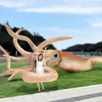 実家近くのイカ。完成予想図は透き通ってたのに、出来上がりは煮イカになっていた。